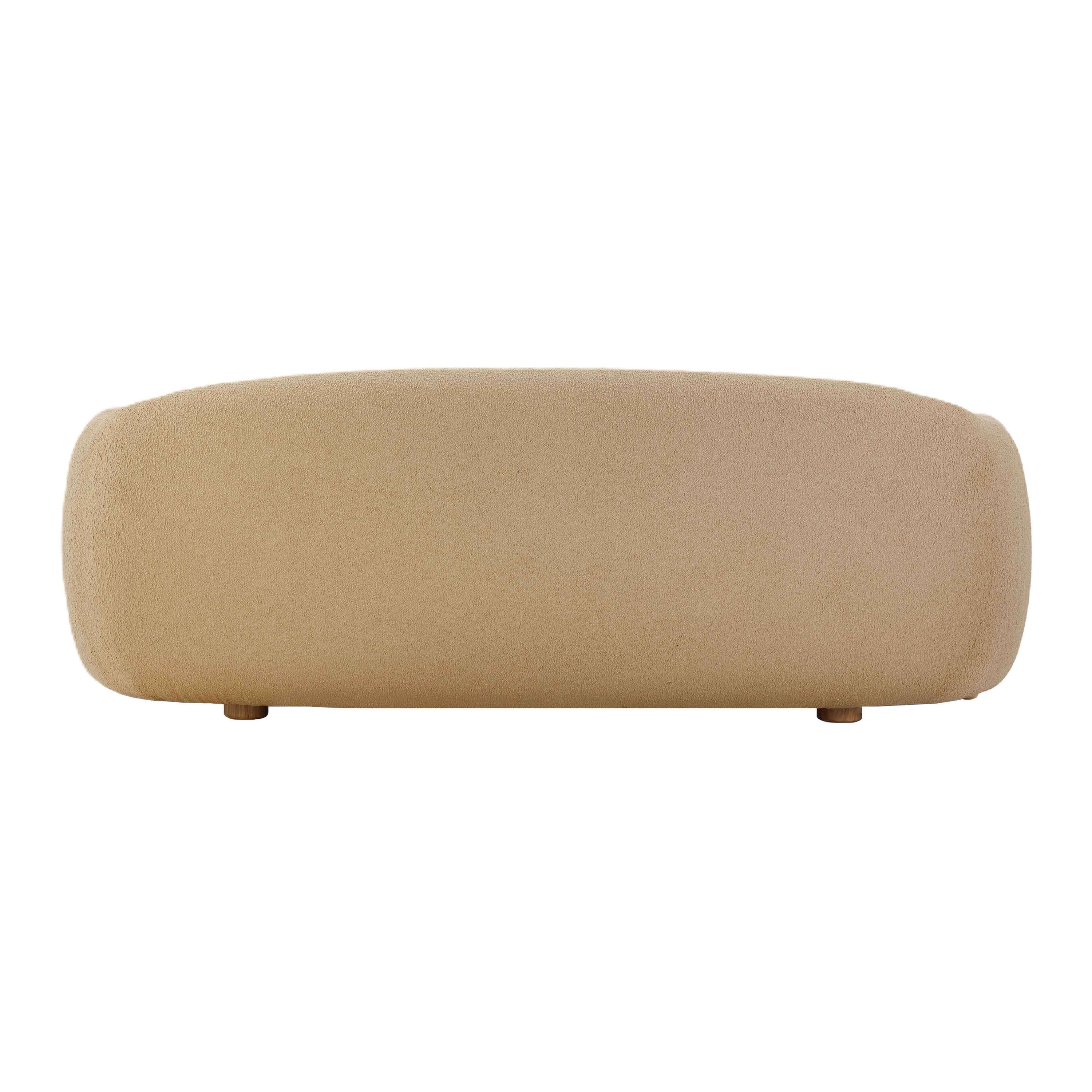 Fredo Boucle Art Deco Curved Sofa image number 4