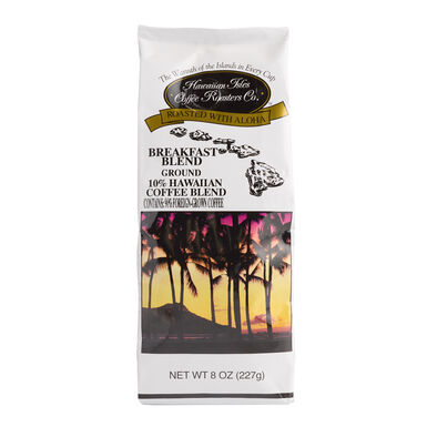 Hawaiian Isles 10% Hawaiian Breakfast Blend 8 Oz. Hawaiian Isles 10% Hawaiian Breakfast Blend 8 Oz.