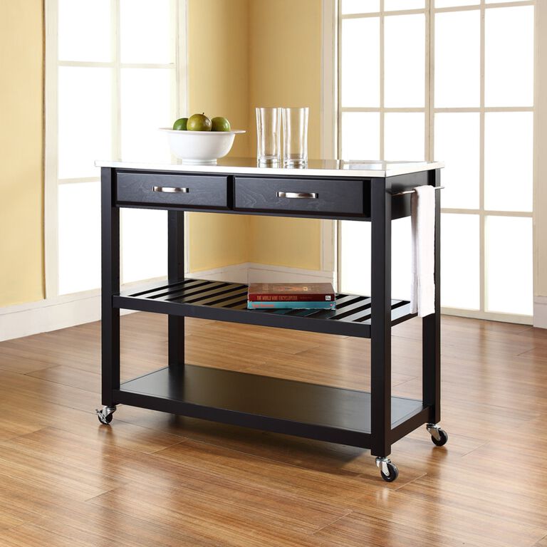 Sondra Stainless Steel Top Kitchen Cart image number 2