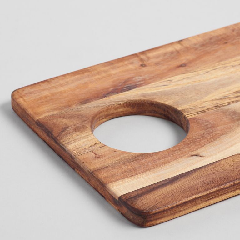 Large Acacia Wood Charcuterie and Cheese Serving Board by World Market