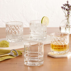 Elliot Pressed Grid Double Old Fashioned Glass