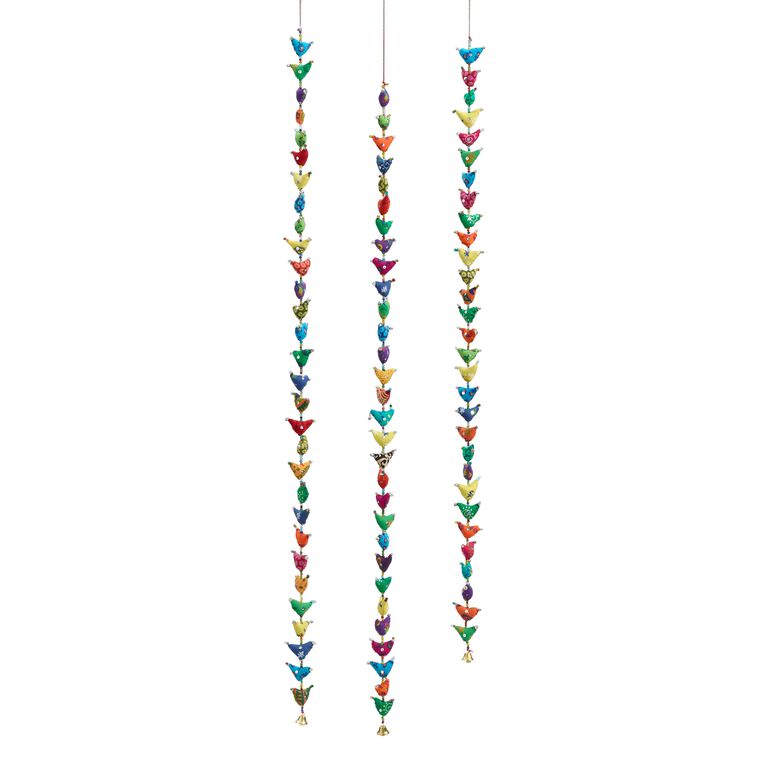 Multicolor Fabric Birds Hanging Decor image number 1