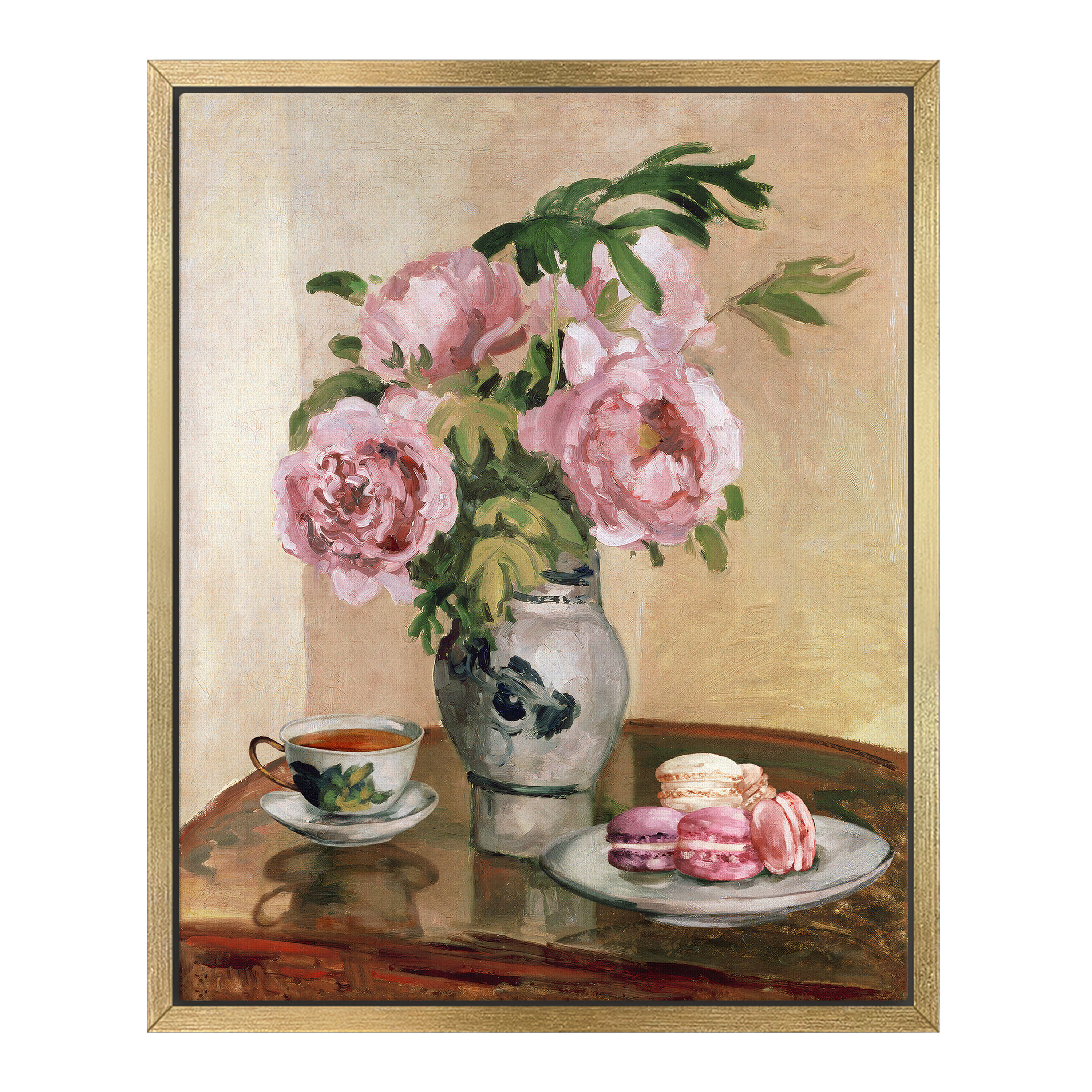 Bouquet of Pink Peonies by Diki Dorr Diep Canvas Wall Art image number 0