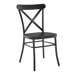 Jebb Matte Black Metal X Back Dining Chair 2 Piece Set