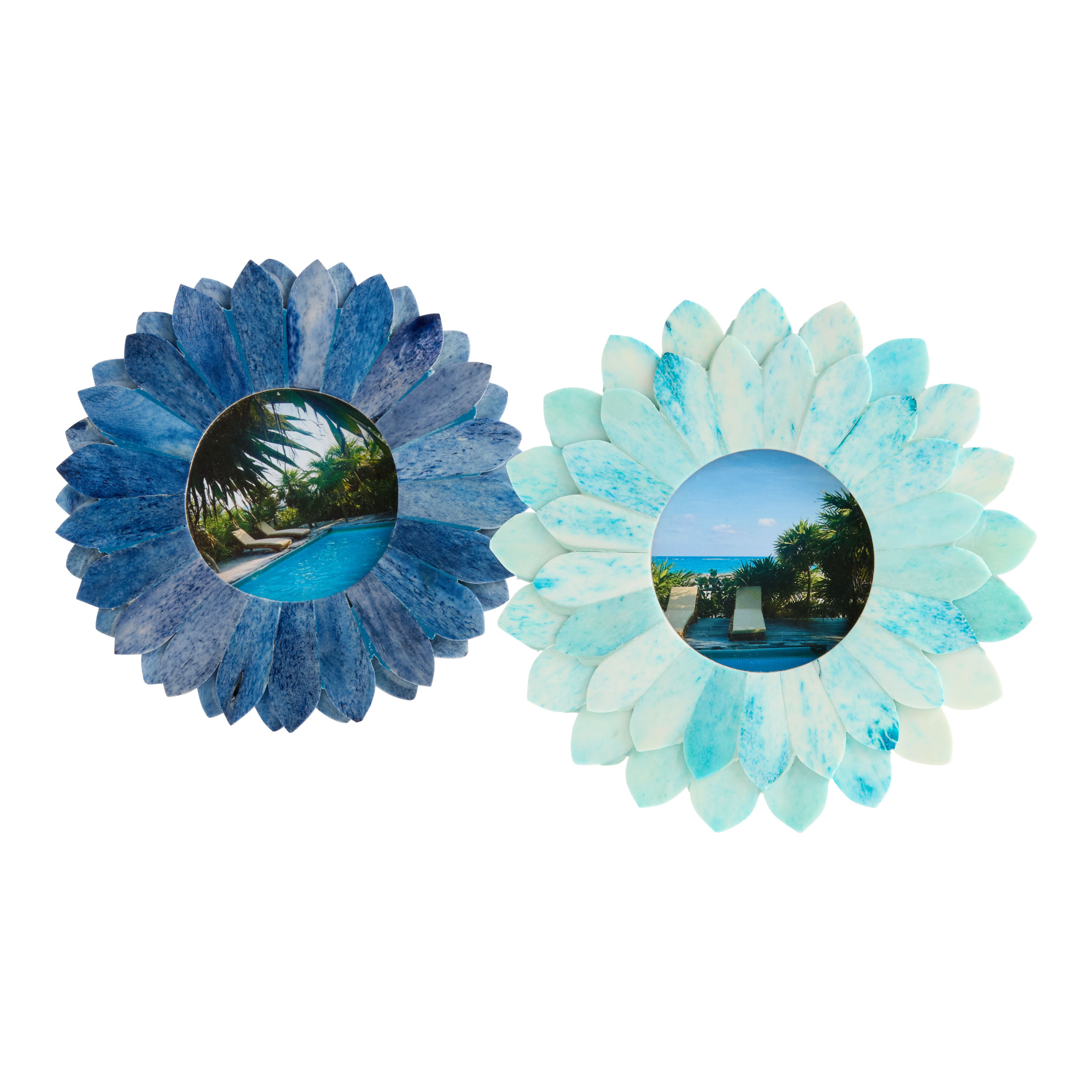 Layered Flower Petal Bone Picture Frame image number 0