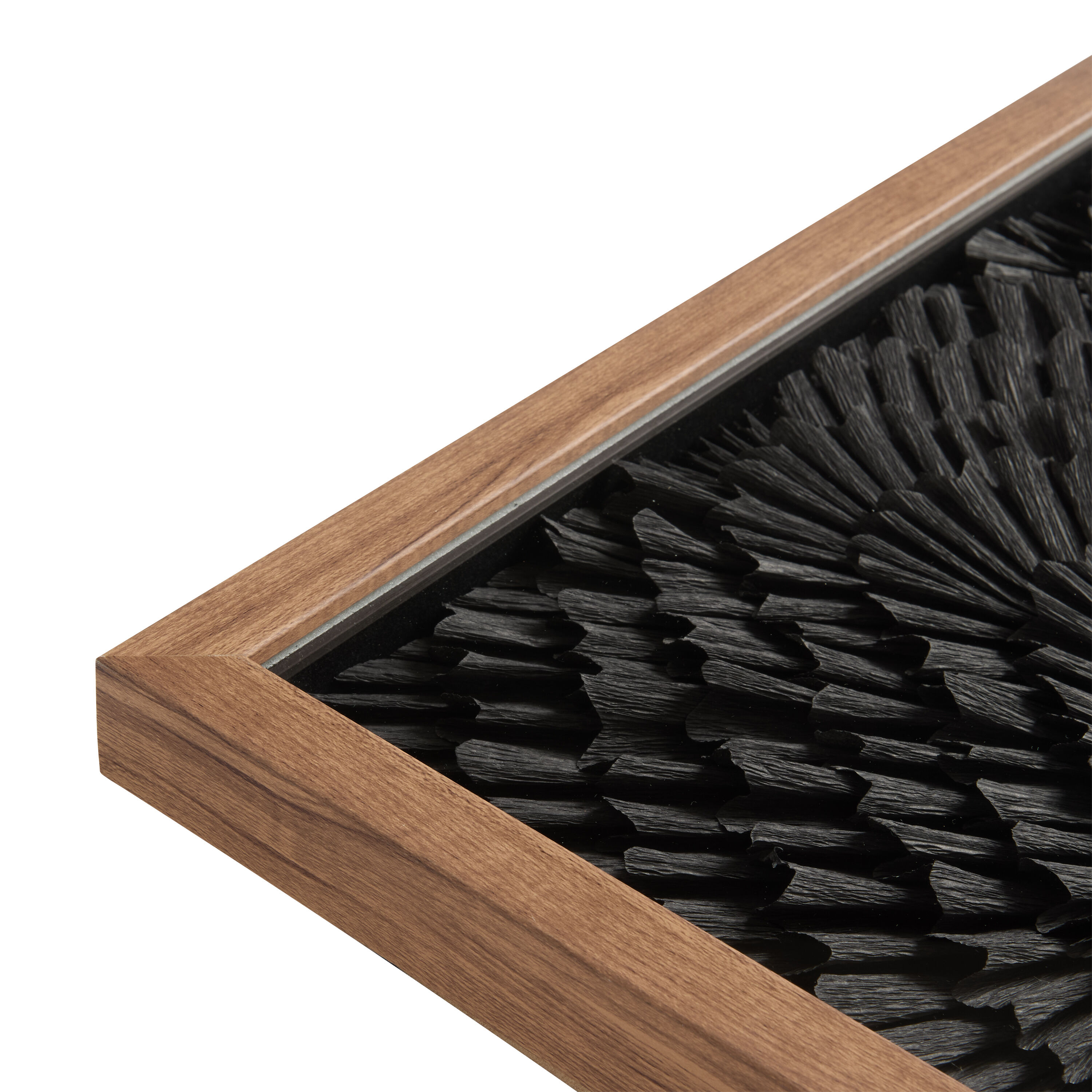 Black Italian Crepe Paper Shadow Box Wall Art image number 2