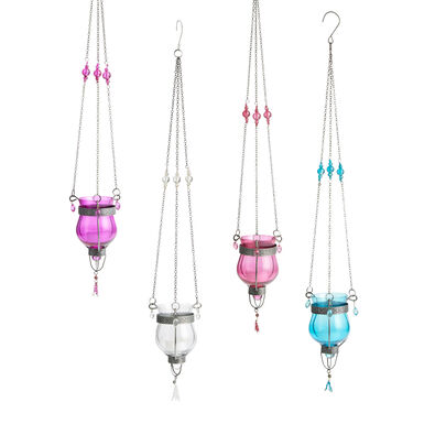 Dahlia Glass Hanging Tealight Candle Holder Dahlia Glass Hanging Tealight Candle Holder