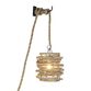 Gray Abstract Rattan Wall Sconce image number 0