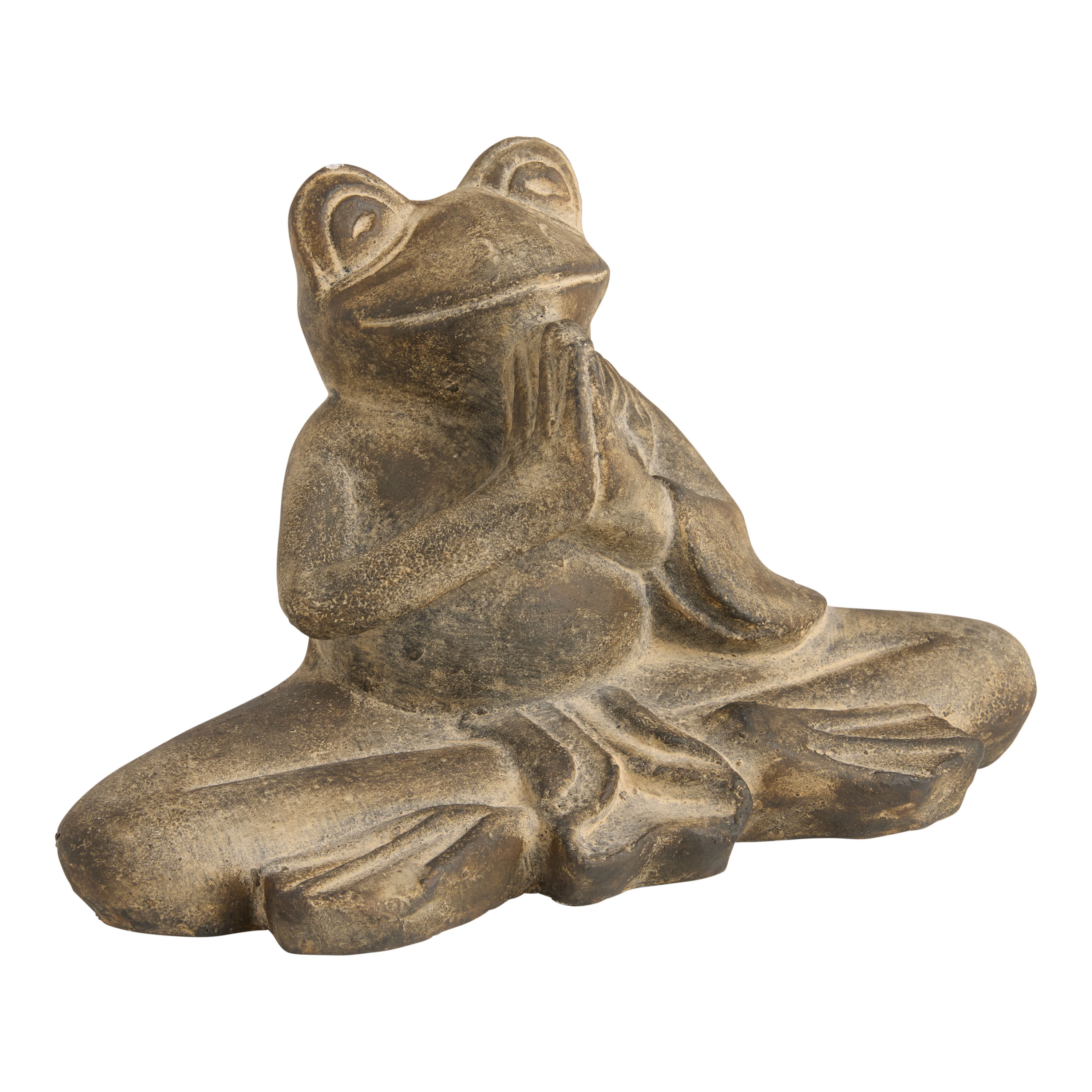 Gray Terracotta Yoga Frog Decor image number 0