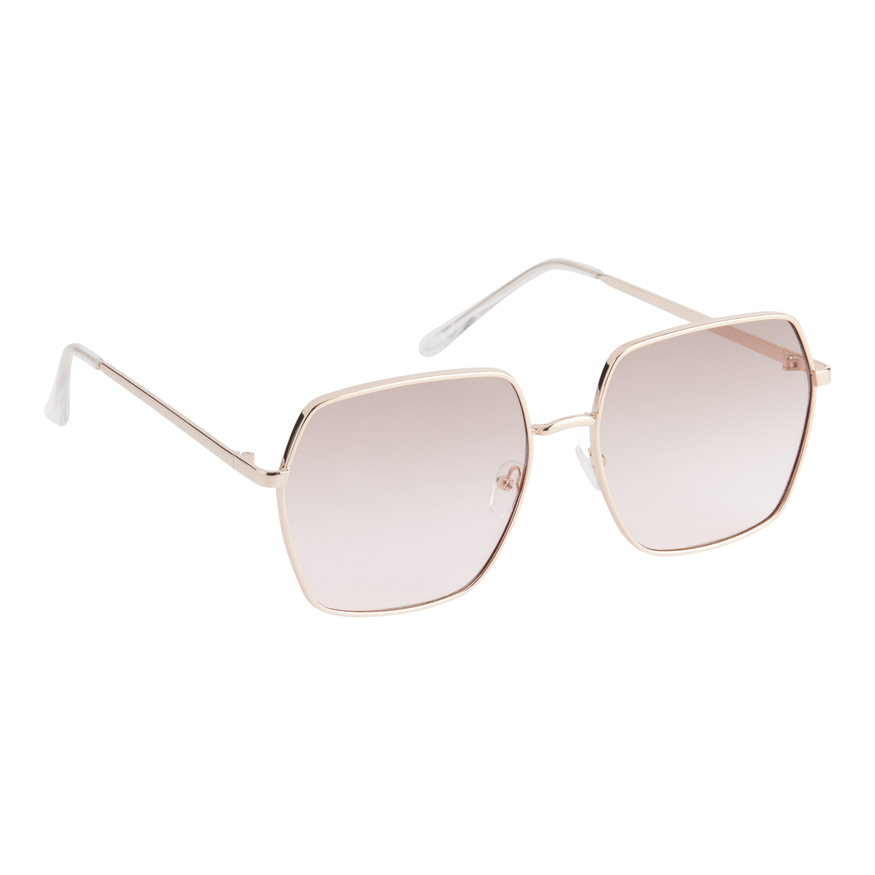 Luna Oversized Gold Wire Square Sunglasses World Market