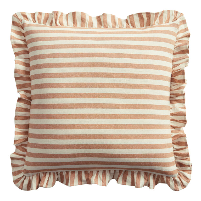 Red And Ivory Stripes Throw Pillow Red And Ivory Stripes Throw Pillow