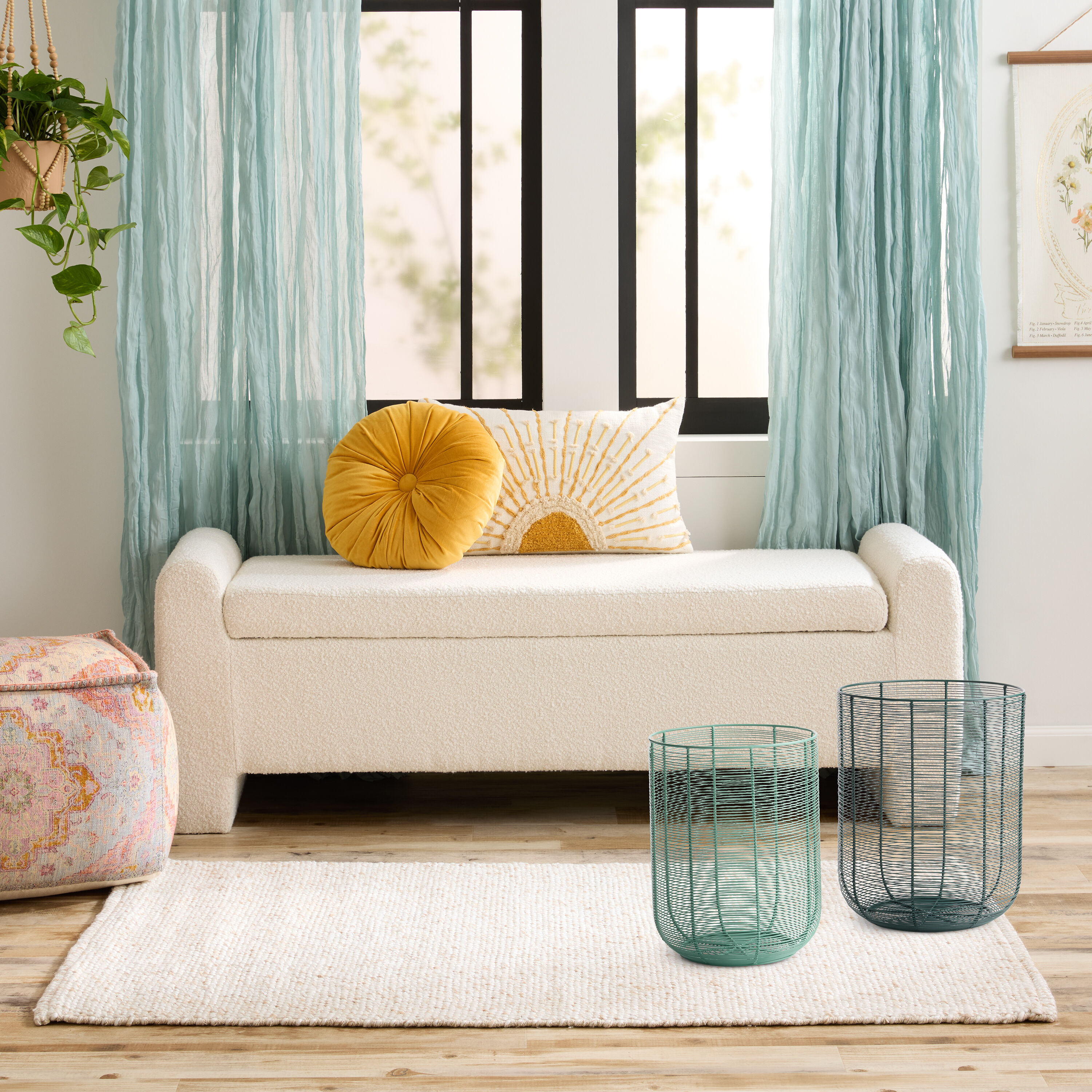 River Colorful Metal Wire Basket image number 1