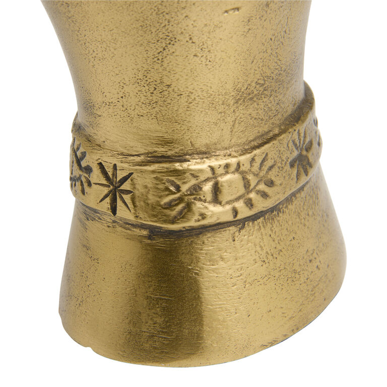 Brass and Milk Glass Globe Mystic Hand Shaped LED Table Lamp image number 6