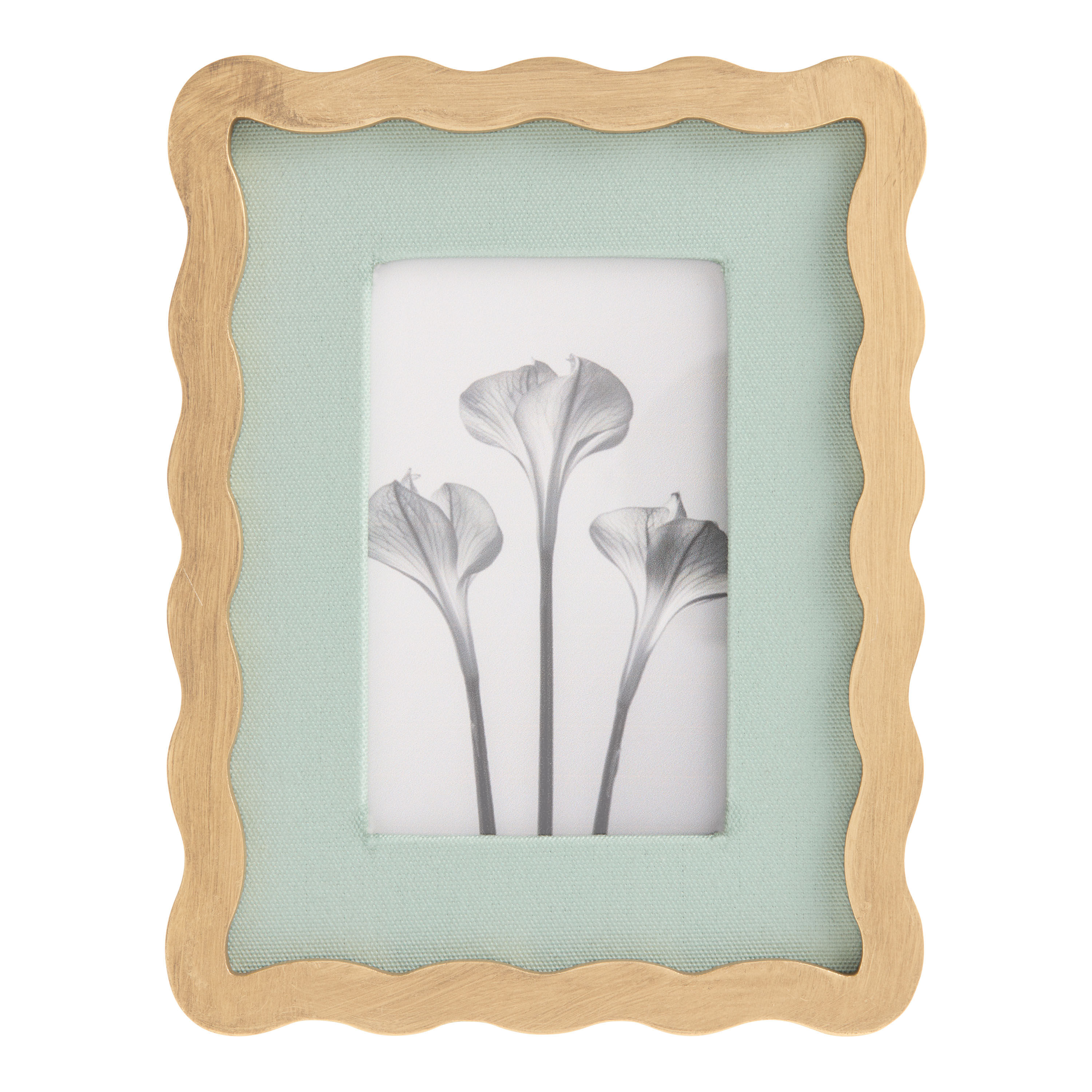 Gold and Sage Scalloped Picture Frame image number 0