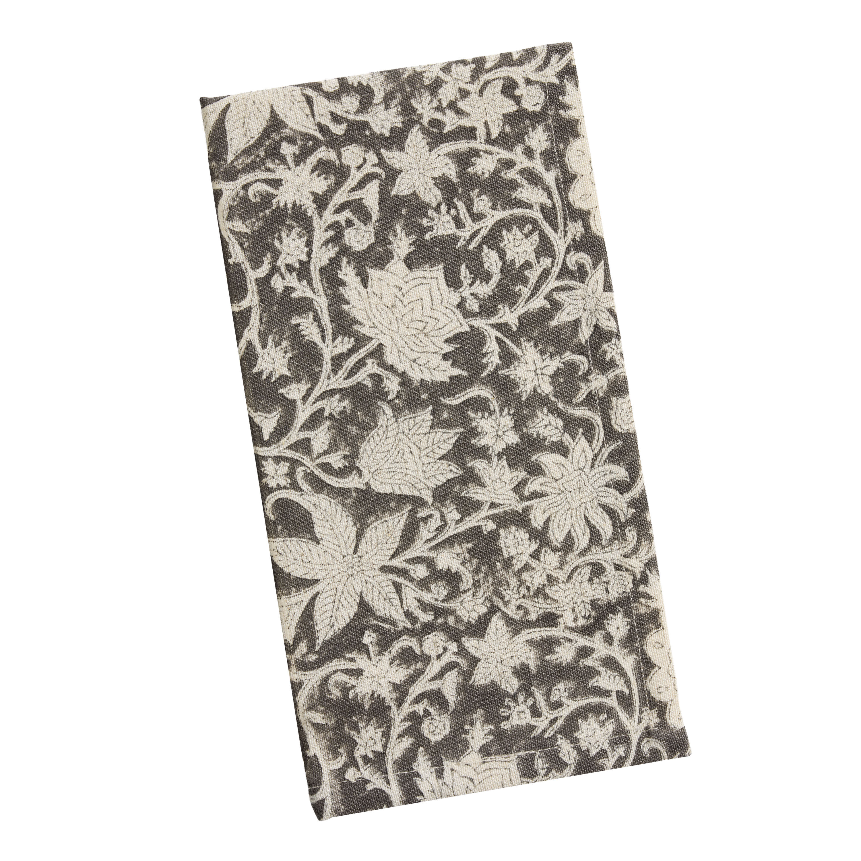 Harvest Floral Block Print Napkin image number 0