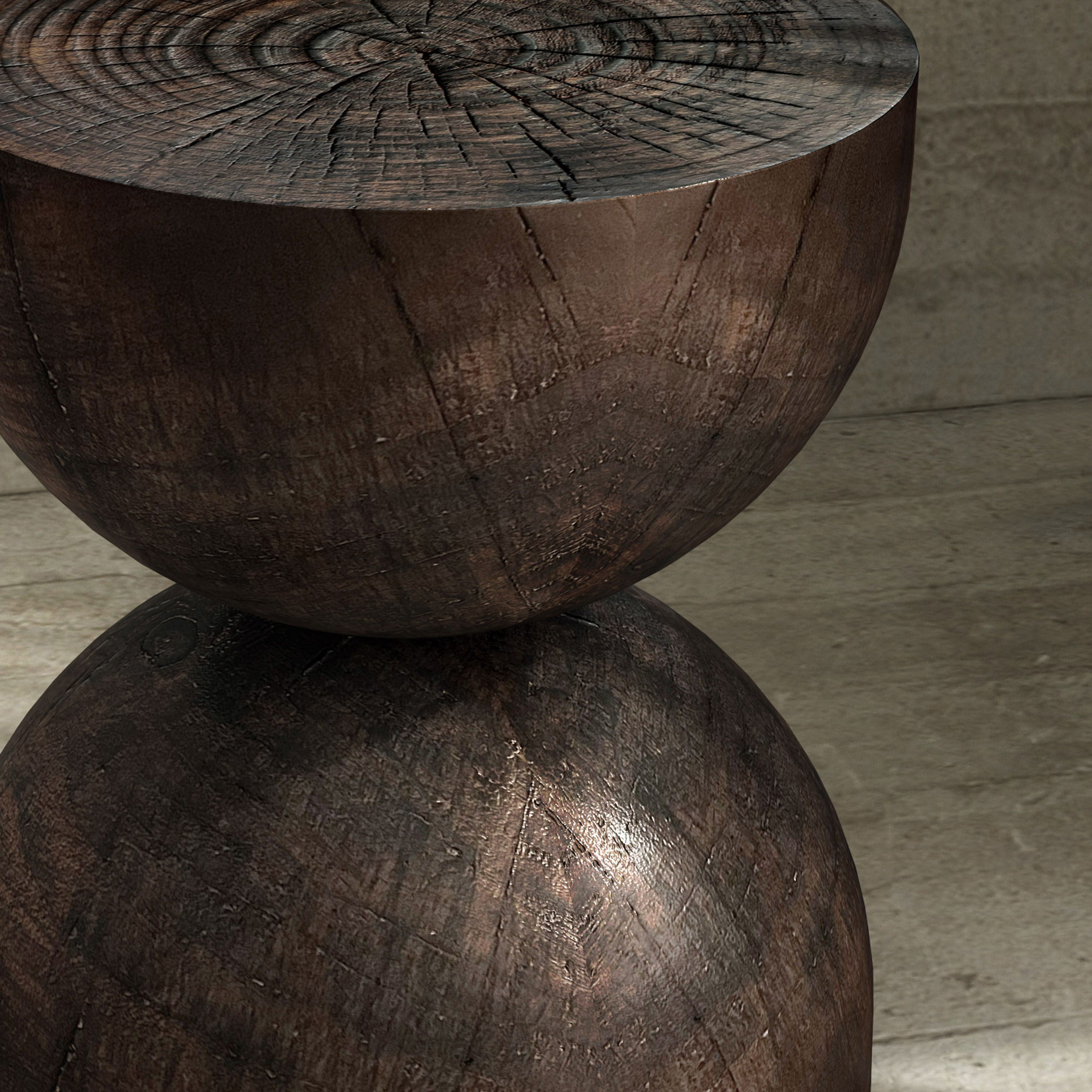Casen Round Hourglass Outdoor Side Table image number 3