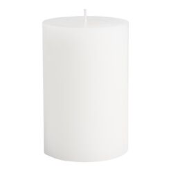 4x6 White Unscented Pillar Candle