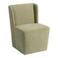 Roya Wingback Upholstered Rolling Dining Chair image number 0