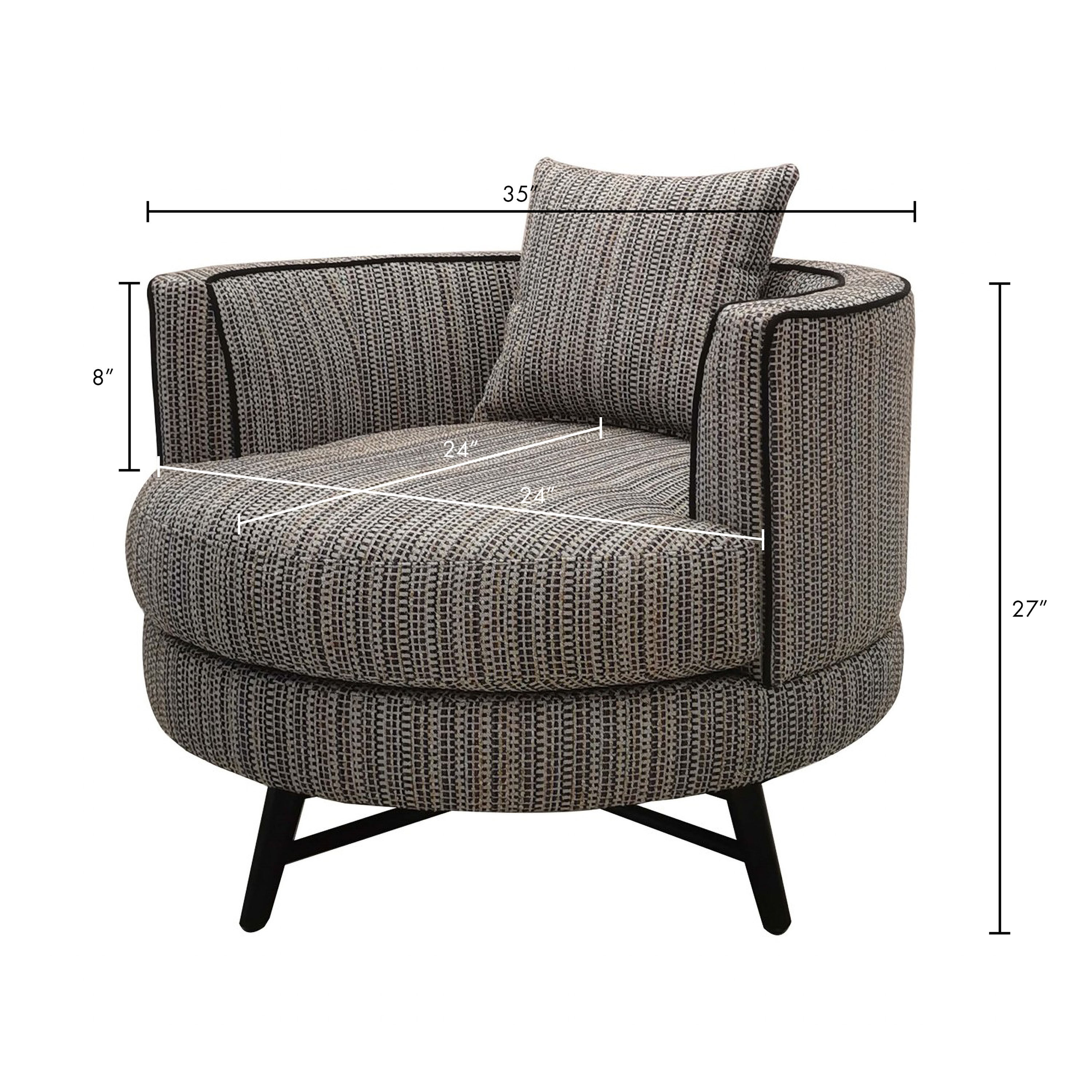 Casey Barrel Upholstered Swivel Chair image number 5