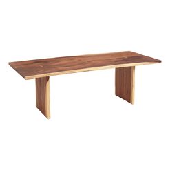 Sansur Rustic Pecan Live Edge Wood Dining Table