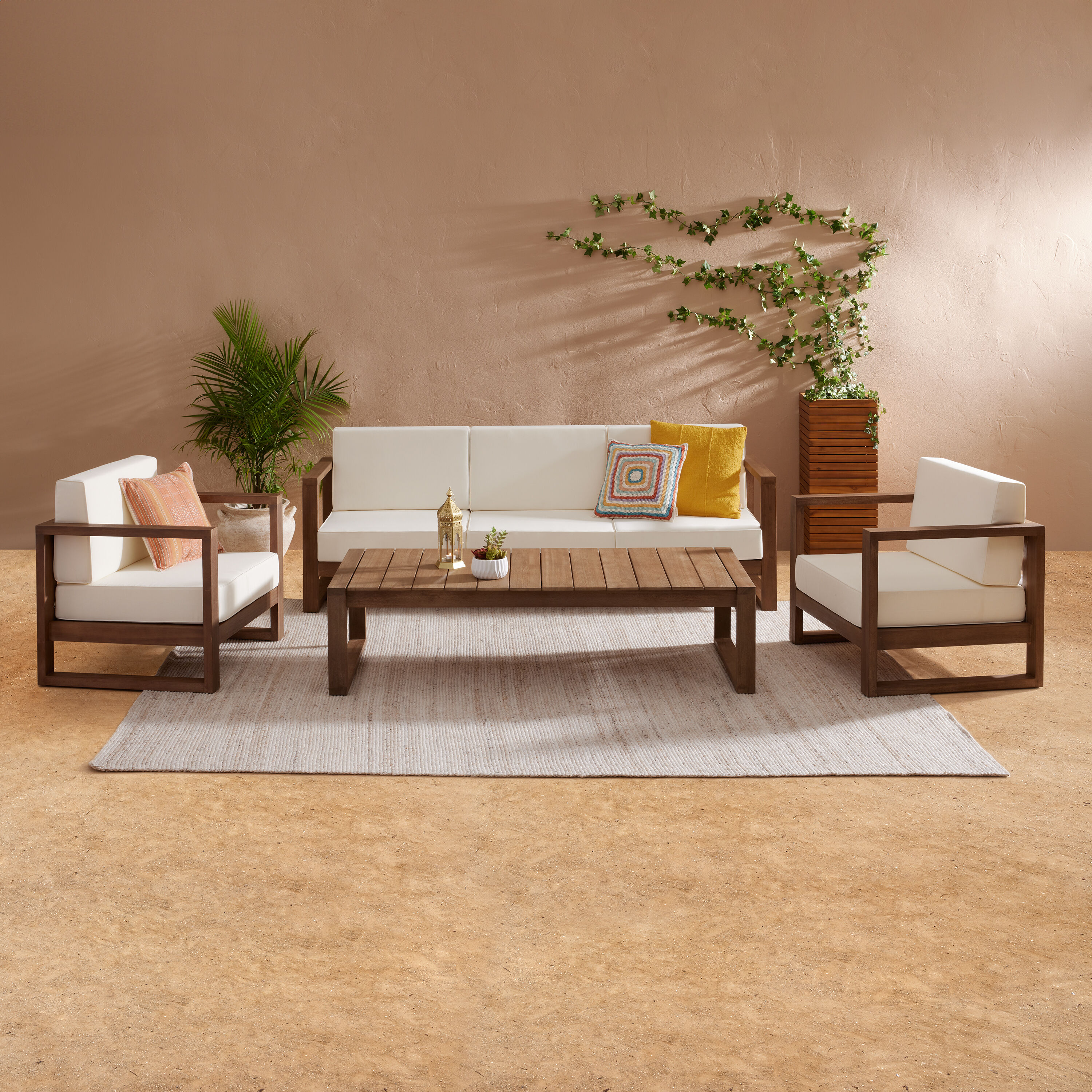 Segovia Light Brown Eucalyptus Outdoor Furniture Collection