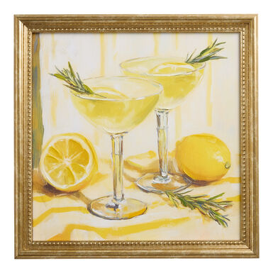 Limoncello Cocktail Vintage Framed Canvas Wall Art Limoncello Cocktail Vintage Framed Canvas Wall Art