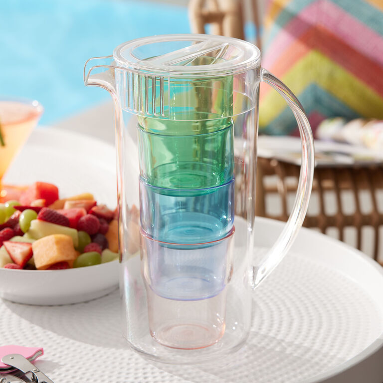 Poolside Nested Acrylic Pitcher and Glass Set by World Market