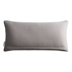 Extra Wide Ivory Textured Boucle Lumbar Pillow - World Market