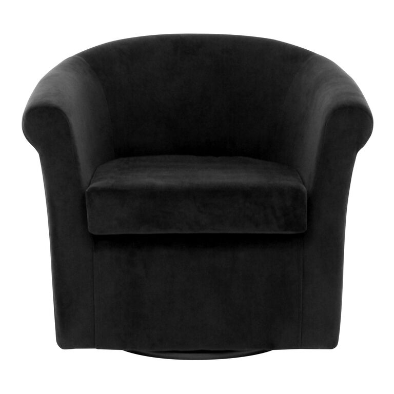 Ward Velvet Roll Arm Upholstered Swivel Chair image number 2