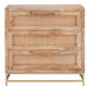 Cresset Wood and Rattan Cane 3 Drawer Storage Cabinet image number 2