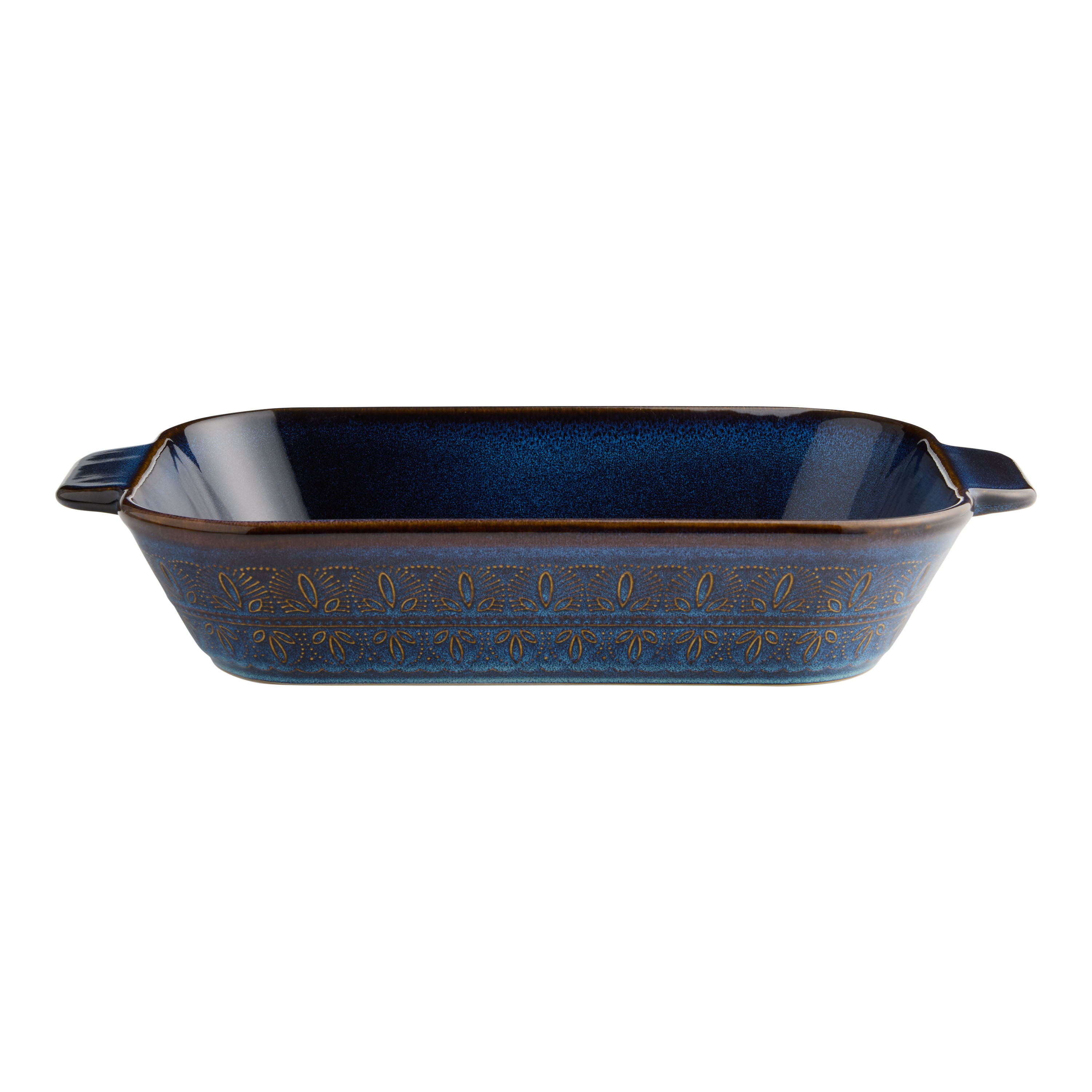 Willow Indigo Blue Embossed Casserole Baking Dish image number 0