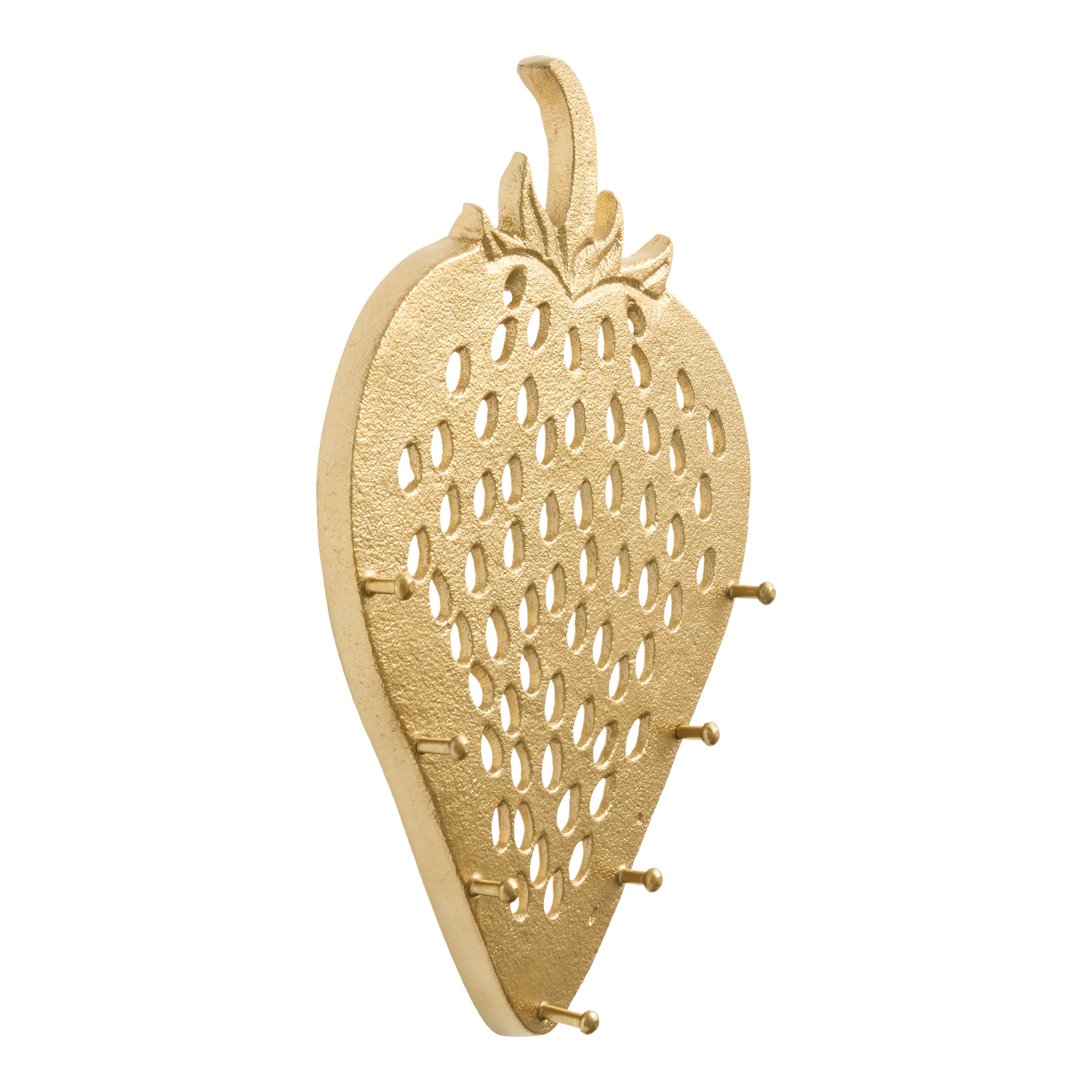 Gold Metal Strawberry Wall Jewelry Holder World Market