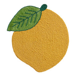 Yellow Lemon Beaded Placemat