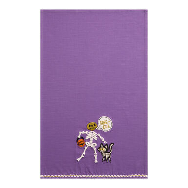 Purple Bone-Jour Skeleton Embroidered Kitchen Towel Purple Bone-Jour Skeleton Embroidered Kitchen Towel