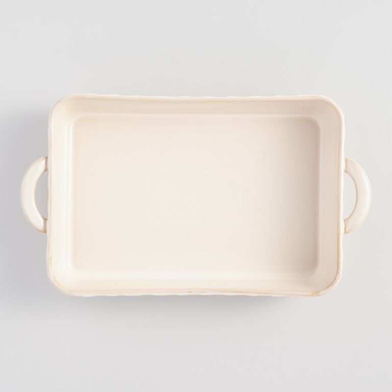 MASTER Chef Ceramic Baker Pan, White, 9 x 14-in