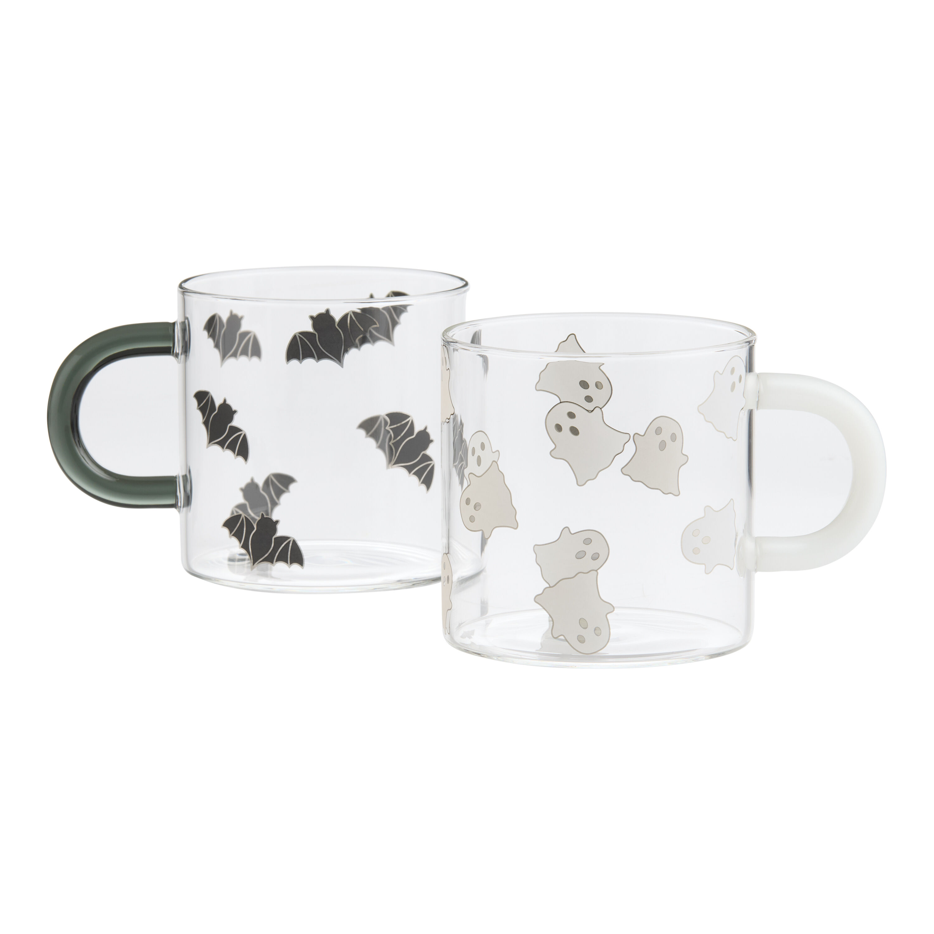 Modern Halloween Borosilicate Glass Mug with Colored Handle image number 0