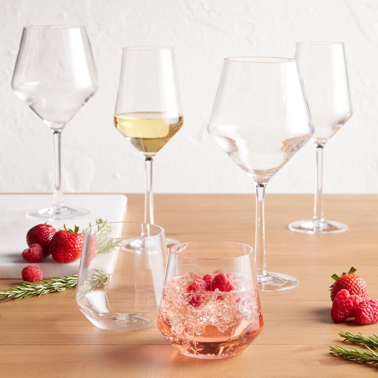 Yaomiao 100 Pcs 9oz Rimmed (4 Ring) Disposable Wine Glasses Clear