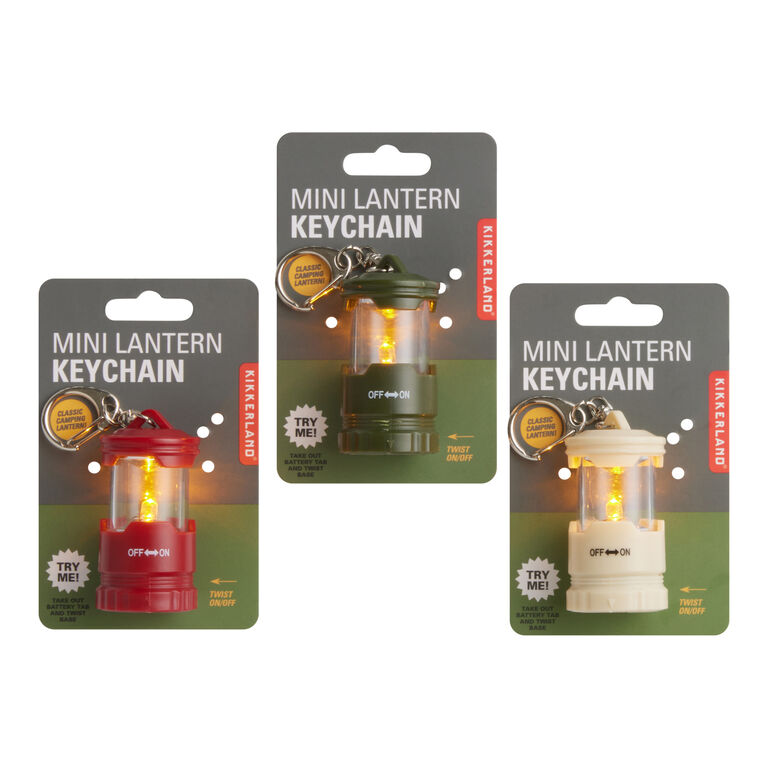 Kikkerland Mini Lantern LED Keychain Set of 3 image number 2