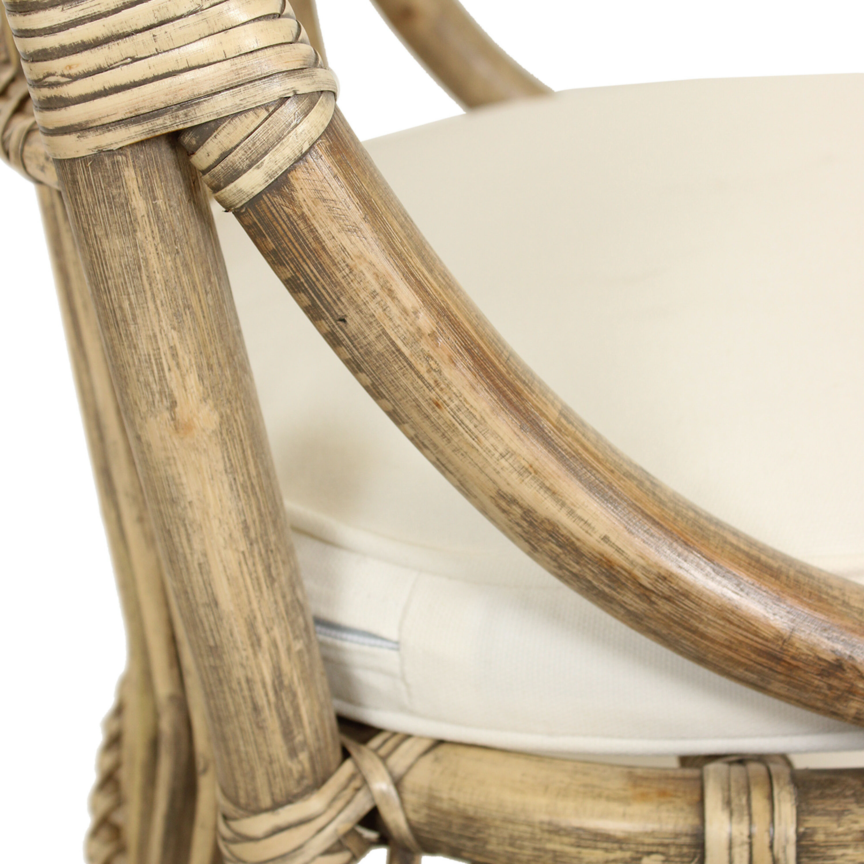 Cunard Rattan Slat Back Upholstered Dining Chair 2 Piece Set image number 5