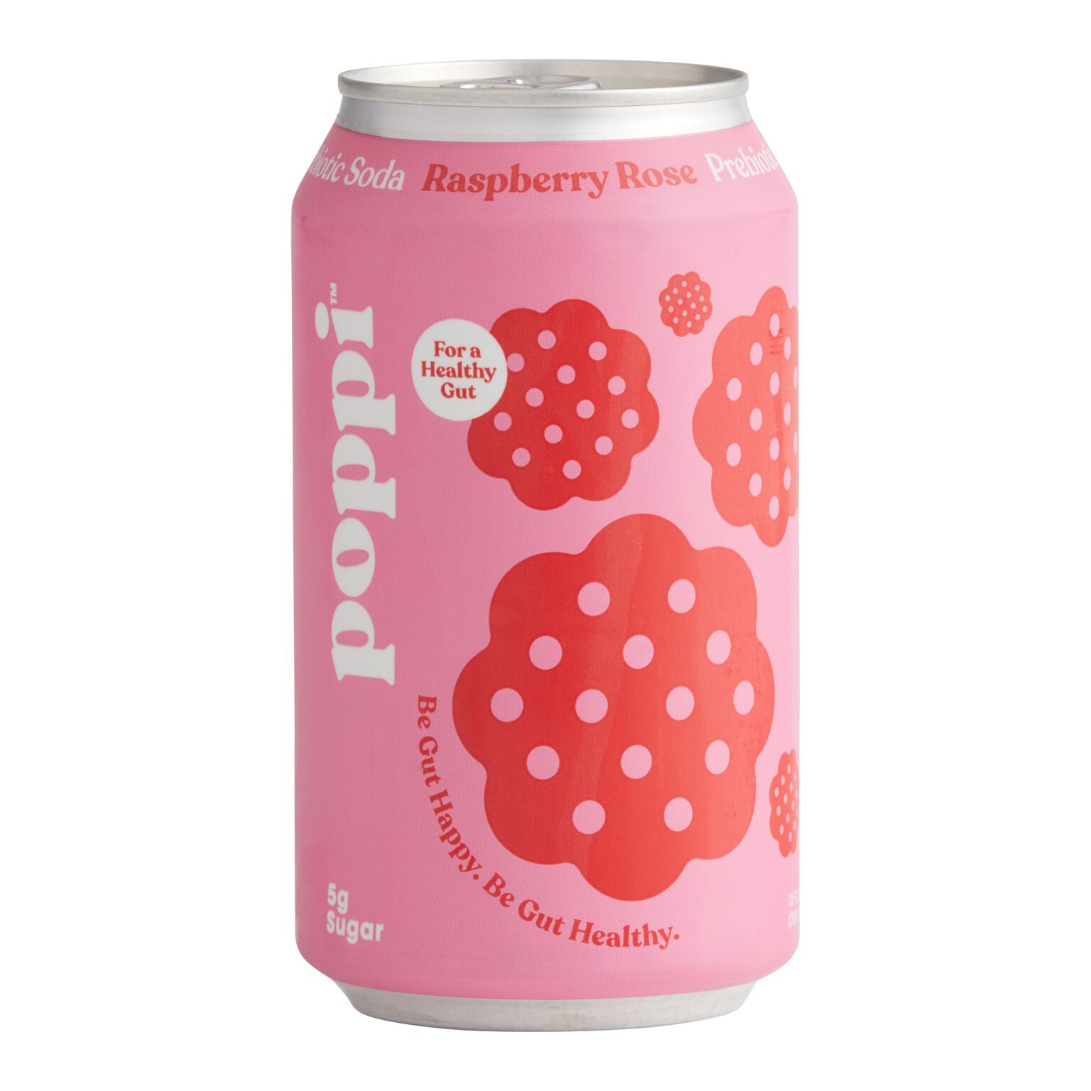 Poppi Raspberry Rose Prebiotic Soda - World Market
