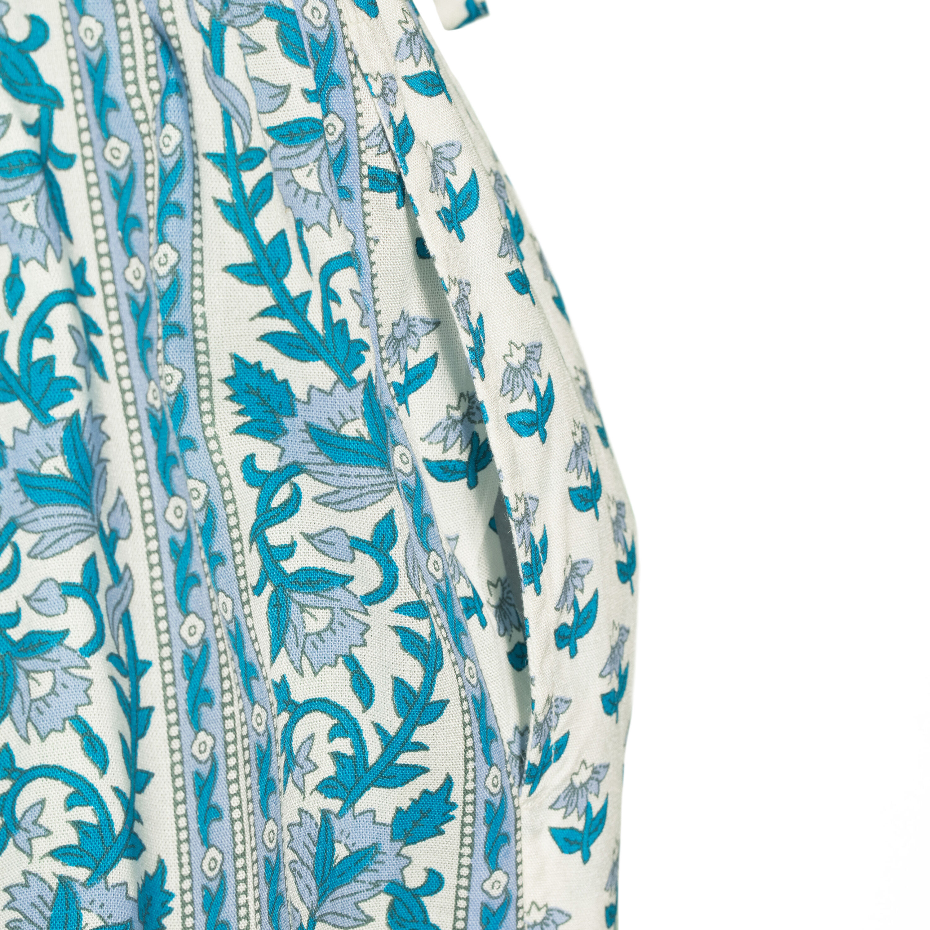 Blue And White Bhuti Floral Print Pajama Pants image number 1