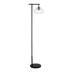Rossi Metal And Seeded Glass Floor Lamp