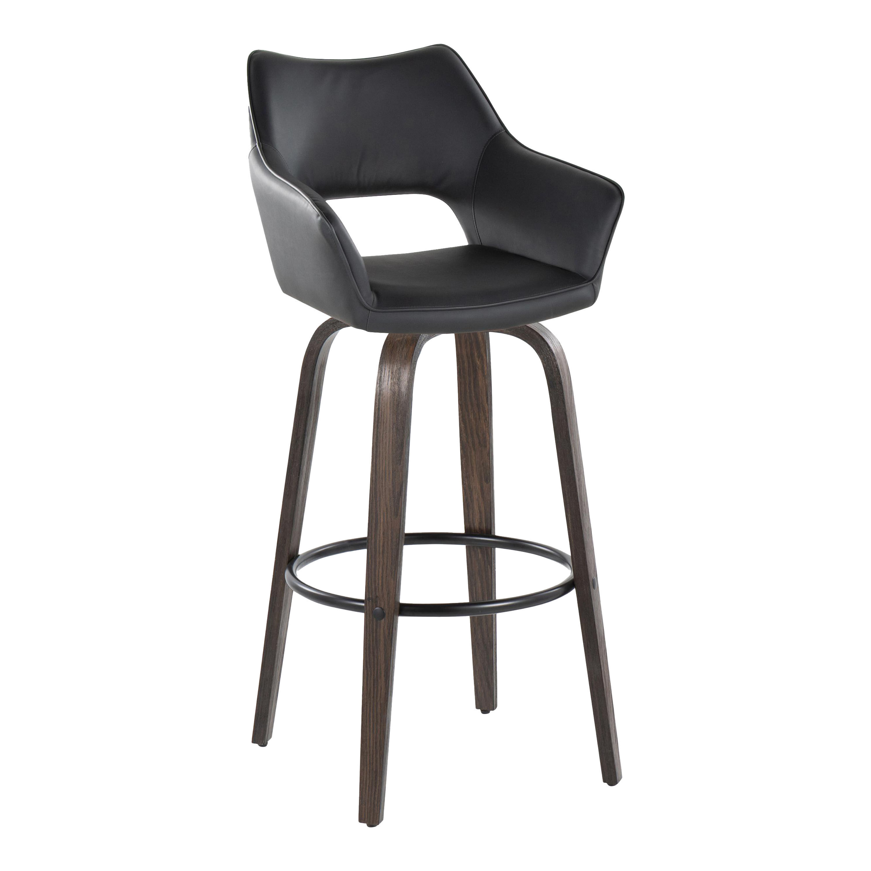 Marius Cutout Upholstered Swivel Barstool 2 Piece Set image number 0