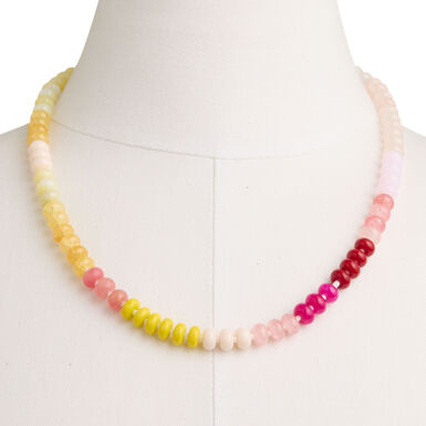 Warm Multicolor Glass Beaded Necklace Warm Multicolor Glass Beaded Necklace