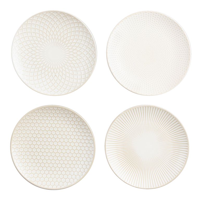 Avery Small White Textured Bowl Set Of 4 - World Market