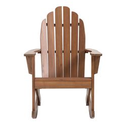 Slatted Wood Adirondack Rocking Chair