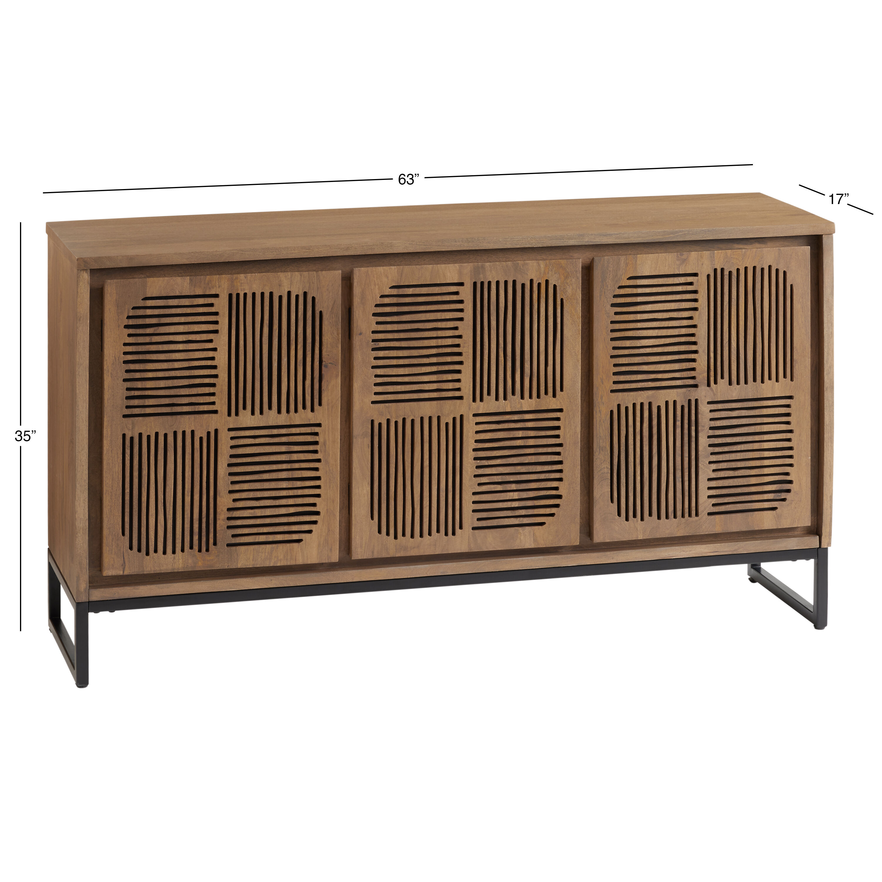 Anton Natural Carved Wood Storage Cabinet World Market