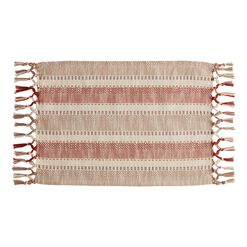 Terracotta Stripe Woven Knotted Placemats Set of 4