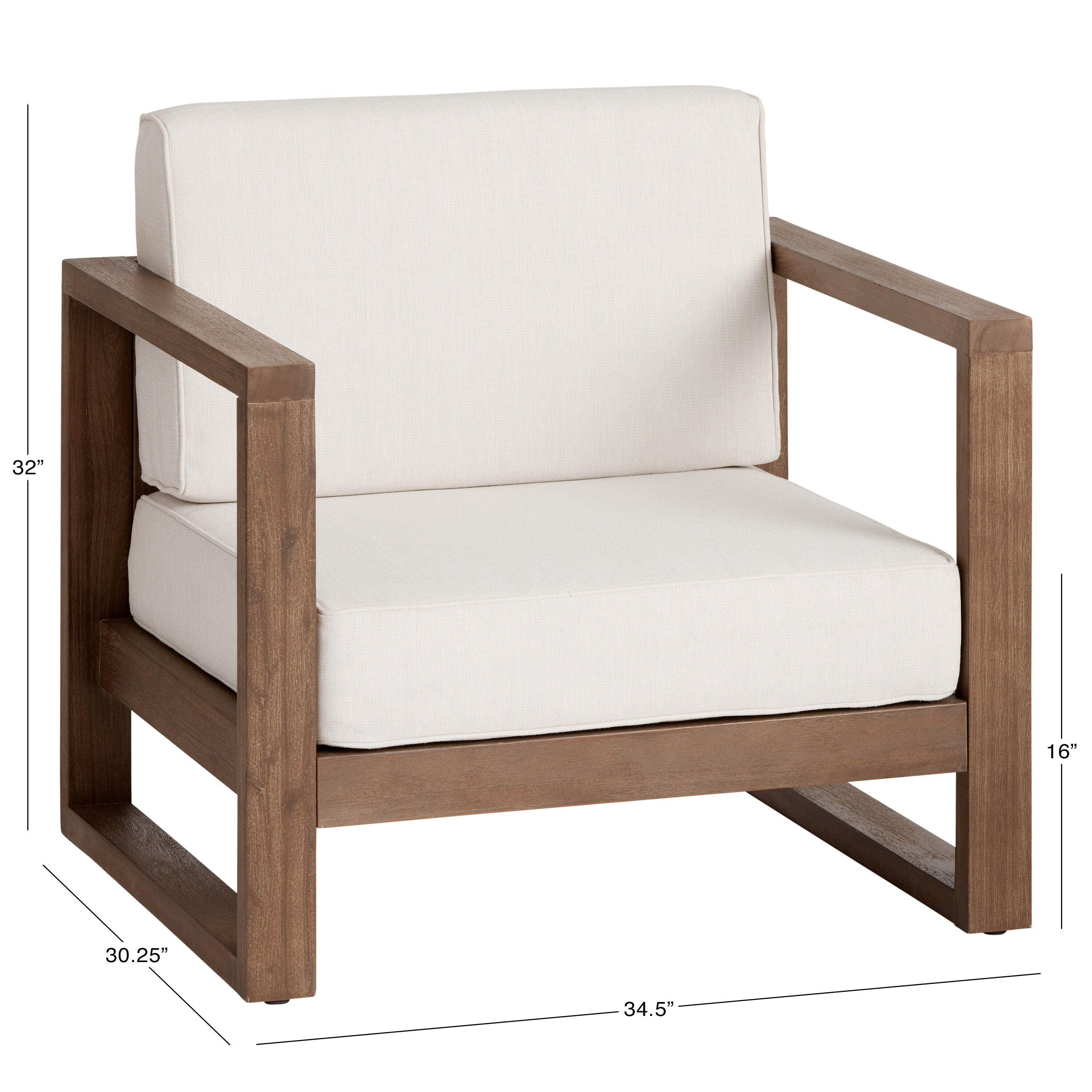 Segovia Light Brown Eucalyptus Outdoor Chair