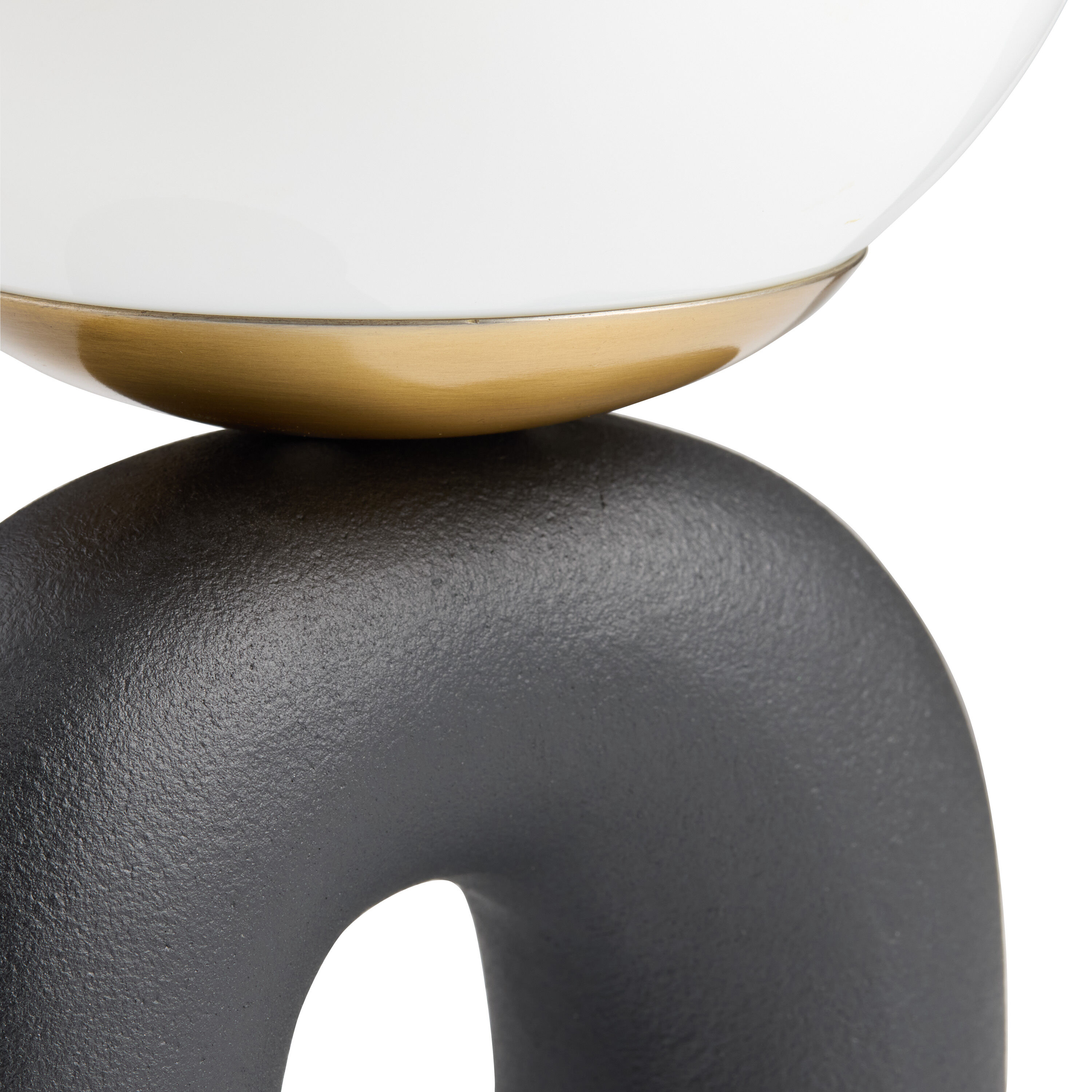 Amari Glass Globe and Ceramic Arch Table Lamp image number 3